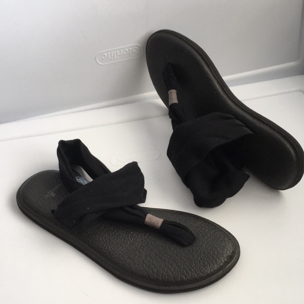Sanuk sling back thong strap sandals - Picture 4 of 7